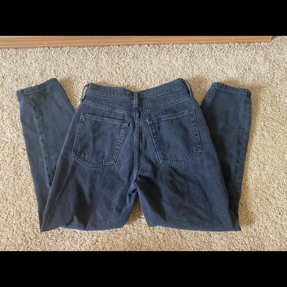 GAP Black High Waisted Mom Jeans 00